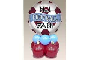STRUTS Inflated Villa Football Fan Blue and Burgundy Table Centrepiece Decoration 53cm