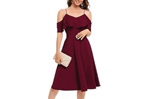 Bbonlinedress Kleid Damen Schulterfrei elegant Trägerkleid festliches Party Cocktailkleid