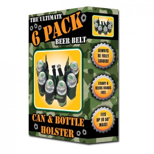 6-Pack Bier Gurtel, Bier Holster, Camouflage Grun - 3