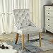Produktbild FoxHunter Möbel Set von 10 Premium Crush Esszimmerstühle Samt Scoop Geknöpfter Rückseite mit Massivholz Beine Sitz Moderne Optik Wohnzimmer Lounge Office dcf07 Creme
