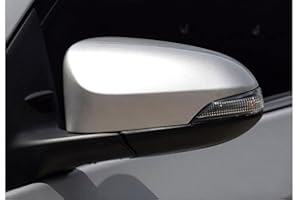 HUIANPEN Misura per Toyota Yaris 2012 2013 2014 2015 2016 2017 2018 2019 Coperchio specchietto retrovisore esterno Wing Door Side Mirror Shell Cap Housing,lato sinistro argento