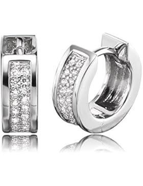 Engelsrufer Damen-Creolen Ohrringe 925 Silber rhodiniert Zirkonia weiß-ERE-LENA-ZI-CR