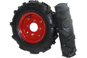 Bricoferr PTMT034 Lot de pneus agricoles pour motobineuse 400 x 8"