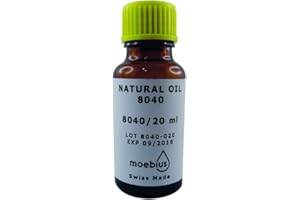 Genuine Swiss Made Moebius 8040 para Relojes de Cuco y de Pared. Aceite Natural Botella Engrasador de Aceite 20 ml