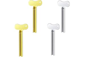 YiXuTag Tubenquetscher, 4pcs Edelstahl Zahnpasta Tubenpresse, Edelstahl Zahnpastatube, Metall Zahnpasta Squeezer Tubenquetscher Edelstahl Tubenausdrücker Rolle Tube Creme Farbe Squeezer Tubenaufroller