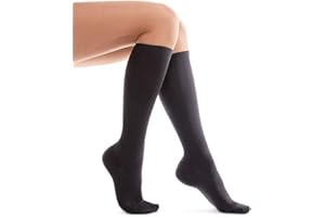 TOROS GROUP MANUFACTURE TRAVEL Chaussettes de contention Pour Hommes et Femmes Circulation Compression médical 1e classe(15-17 mmHg) Professionnelle soutien lors des vols ou voyages Unisex Anti-thrombose Anti varices Noir M