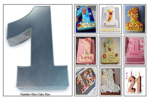 EUROTINS Gro? Zahlen-Backform EINS (1) f?r Geburtstag, Jubil?um (Gr??e 36 x 25 cm ? 7,5 cm tief)