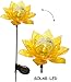 Produktbild Solar Leuchte - " Blume & Blüte - GELB " - Solarblume mit LED Licht - Garten Wetterfest für Außen - Figur & Gartendeko Solarleuchte Solarbetrieben - Laterne Gartenleuchte Außenbeleuchtung - Solarleuchten Dekofigur / photovoltaik - Lampe / Gartendeko - Seerose