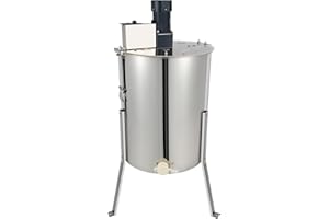 DIFU Extractor de Miel Centrifugadora Eléctrica con 4 Marcos Acero Inoxidable Miele Apicultura Centrifugado de 220 V, Procesamiento de Miel
