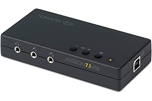 TERRATEC AUREON USB 7.1 PC Soundkarte extern 8-Kanal USB Soundbox – optischer Ein-Ausgang für AC3 und DTS - für bis zu 8 Lautsprecher - analoge und Digitale Audiogeräte