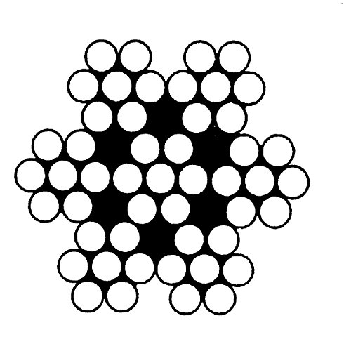 Rankhilfe RH06 – Set 4 – Wandabstand: 6 cm, 8 m Edelstahlseil, 6 x Abstandshalter Edelstahl - 4