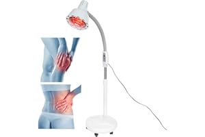 Wakects Lámpara Infrarroja Salón de Belleza 275W, Lámpara de Fisioterapia de la Piel de la Salud de la Belleza Calefacción, Puede Aliviar el Dolor Articular, Temperatura Ajustable