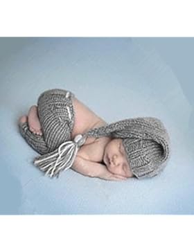Ximkee Nette neugeborene Baby-Mädchen-Baby-Häkelarbeit-Kostüm Foto Fotografie Props 0-6 Monate