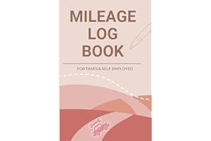 Mileage Log Book for Car: Vehicle Mileage Tracker for Business & Taxes | Car Maintenance Logbook for Self-Employed & Small Business Owners (6x9 inches, 125 Pages, Pink Design)