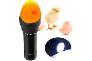 Fabater Candeliere per Uova, Tester per Candele per Uova a LED, Lampada per Candele a Luce Fredda Brillante con Cordino per Incubazione di Galline, Anatre, Uccelli, Oche, Osservazione