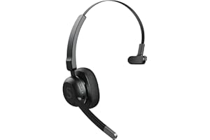 SANFANT Wireless Headset mit Mikrofon: 20+ Std. Wiedergabezeit, Kopfhörer mit Mikrofon und Multipoint-Verbindung, Qualcomm Chip Kabelloses Headset für PC & Handy - Bluetooth-Headset PC für Laptop Büro