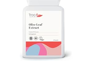 Troo Health Care Olive Leaf Extract Capsules - 60 Count with 6750mg per Cap - Daily Immune Support Supplement with 20% Oleuropein