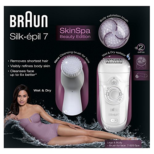 Braun Silk-épil 7 Skin Spa Epilierer 7-929, mit Gesichtsreinigungsbürste - 7