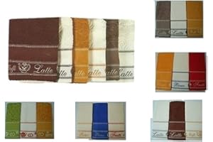 PREZIOSA HOME Set 6 Pezzi Strofinacci Spugna Art. Viviana 50 x 70 cm Colori Assortiti