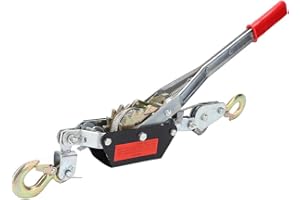 CERLINGWEE Cabrestante manual, extractor de cables con cable eléctrico, herramienta de apriete, tirador de cables de elevación de doble gancho, cabrestante manual para construcción, carreteras,(2T, Blue)