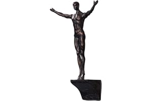 Teksome Figura decorativa de hombre escalador para pared, escultura de resina moderna y sencilla, para el hogar y escalada en roca, regalos únicos