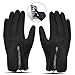 Produktbild Touchscreen Handschuhe, Aodoor (Grösse XL) Herbst Winter Unisex Warme Fahrradhandschuhe Winddicht und Touchscreen für Smartphone Sport Handschuhe Motorrad Jagd Kletter Handschuhe, Schwarz