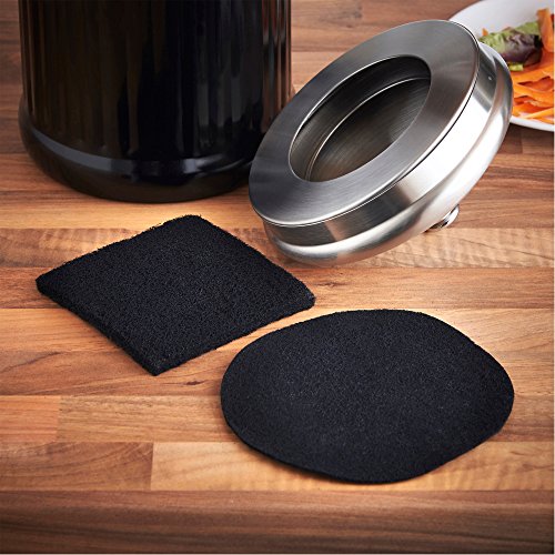 VonShef Edelstahl 4,5 Liter Bio Mülleimer Komposteimer mit Griff und geruchsabsorbierendem Filter - 6