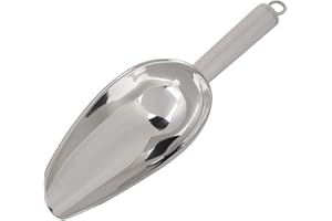 YOSOO HEALTH GEAR Wielofunkcyjna łopatka do lodu ze stali nierdzewnej, ziarna kawy, suszonych owoców, łopata, kostka, odlewane aluminiowe miarki, do zamrażarki, fasoli, cukierków, mąki, popcornu, 230 ml