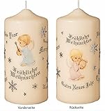 Weihnachtskerze Angelo 15 x 7 cm