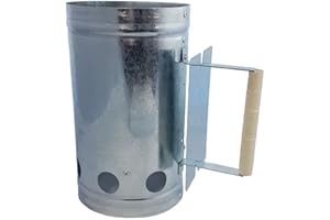 SPETEBO Grille métallique Charbon léger avec Manche en Bois et Le Bouclier de Chaleur