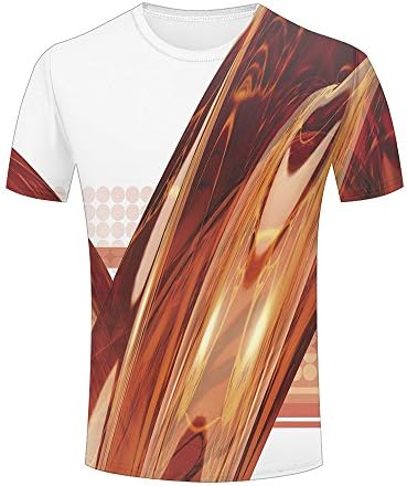Eurapping Men's 3D T Shirt Floating Liquid Texture Brown Unisex Couple Top XXXL