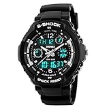 Skmei Herren 5 ATM wasserdicht LCD Digital Stoppuhr Datum Alarm Military Sports Running Armbanduhr