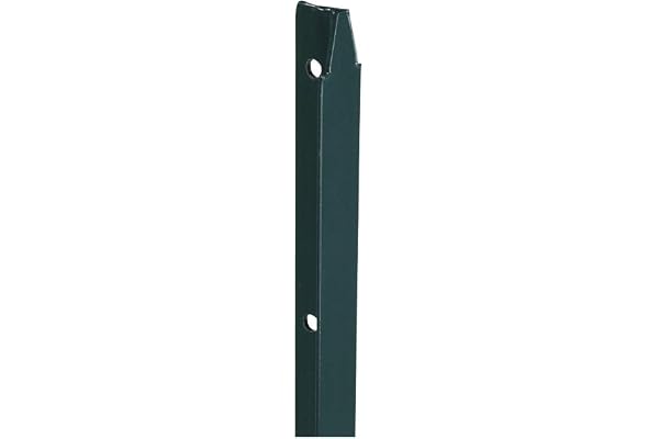 Filiac Piquet de clôture Simple en T plastifié Vert Hauteur 1,45 m - Section 30 x 30 mm