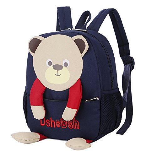 Preisvergleich Produktbild Ouneed- Kindergarten Kinder Bär Rucksack,Kinder-Rucksack,Kleinkind Rucksack,Kindergartentasche,Kindergarten Rucksack,Baby Backpack,Mini Schultasche für Mädchen Junge (Dunkelblau)