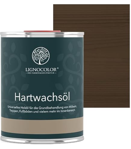 Osmo Hartwachs-Öl Farbig 3075 Schwarz – 2,5 L – Offenporiges Naturöl-Wachs, Wasserabweisend, Abriebfest, Wohngesund