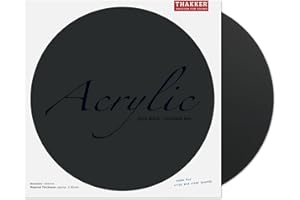 THAKKER Acrylic Mat Satin Black - Plattentellerauflage aus satiniertem Acrylglas - Schwarz | 300 mm Durchmesser | für 12' Plattenteller