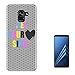Produktbild c01027 - Cool Colourful Let Your Love Sing Heart Design Samsung Galaxy A8 (2018) Fashion Trend Silikon Hülle Schutzhülle Schutzcase Gel Silicone Hülle