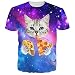 Produktbild Bfustyle 3D Galaxy Raum-Katze Gedruckt Hip Hop Stilvolle Jersey T-Shirts