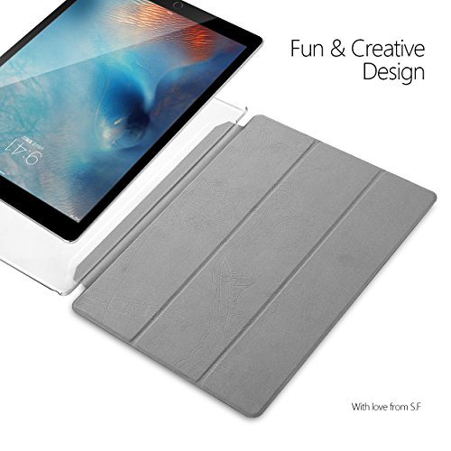 Poetic Slimline iPad Pro 12,9 Schlank Passen Tri-fold Cover Folio Stehhülle mit Automatische Schlaf / Wach-Funktion für Apple iPad Pro 12,9 (2017) Schwarz - 7
