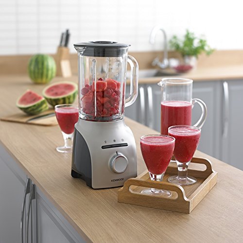 Kenwood Blend-X CLASSIC BLM610 SI Standmixer, 800 W, 1,6 l ThermoResist Glas-Mixaufsatz, Smoothie-/Eiscrushen-/Reinigungs-Funktion, MultiZonen Messer-System, silber - 3