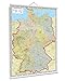 Produktbild XXL Straßenkarte Deutschland mit farbigen Bundesländern by Wenschow - Mit Poster Leisten (weiß lackiert Massivholz), beidseitig matt antireflexierend extra stark laminiert (reißfest, beschreib- und abwaschbar)