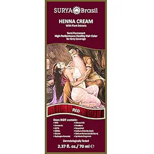 Surya Brasil Red Hair Color | Semi Permanent No Ammonia | Plant Extracts Henna Cream 70ml