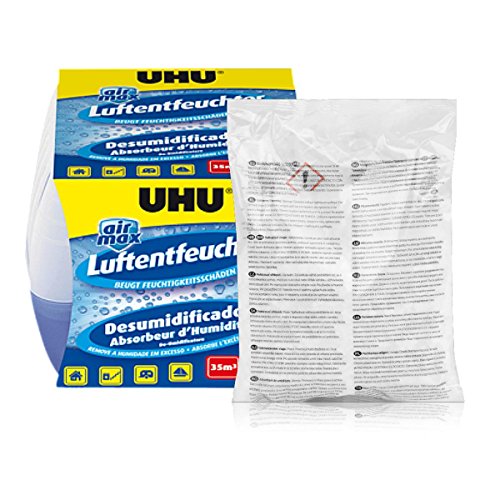 UHU air max Luftentfeuchter 450g (Spar-Set, 1 x Luftentfeuchter + 1 x Nachfüllbeutel)