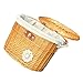Produktbild Fahrrad Weidenkorb Vorne Lenkerkorb, Fahrradzubehör Bastkorb, Umweltfreundlicher Abnehmbar Korb Wicker Woven Basket