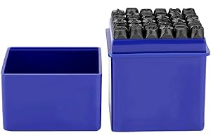 Dioche Schlagbuchstaben,36PCS 6mm Kohlenstoffstahl Anzahl/A-Z und 0-9 Schlagbuchstaben Zahlen und Buchstaben Punch Set für Metall Holz Leder