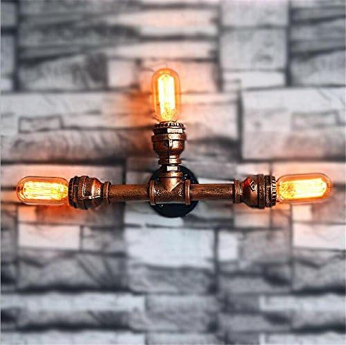 Atmko®Wall Lights Vintage Industrial Wall Lights Wall Lamp Wall Sconce Bedroom Bedside Hallway Bar Cafe Staircase Three Heads Wrought Iron Water Pipes Wall Lamp