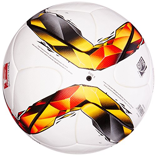 adidas Fußball Torfabrik Offizieller Spielball, White/Solar Red/Black/Solar Orange, 5, S90211 - 2
