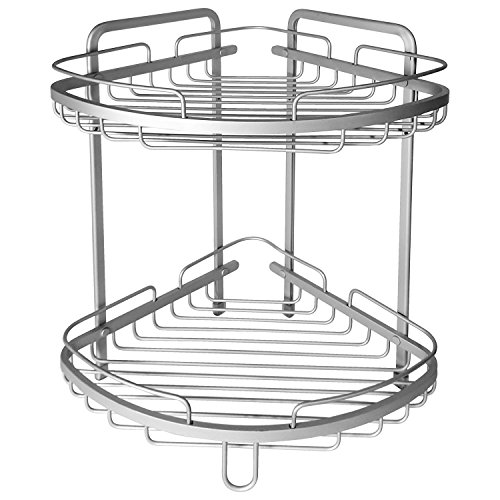 Wonder Worker Astra Duschecke 2 Etagen Eckregal Bad Aluminium eloxiert Wandmontage - 3