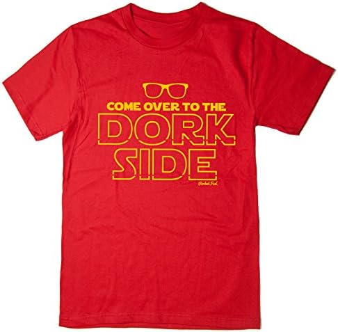 Rocket Fuel Come Over To The DORK Side' Mens Funny Printed T-Shirt Many Colours and Sizes - Red - XXL