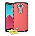 Produktbild LG G4 Handy Tasche, FoneExpert® Hülle Abdeckung Cover schutzhülle Tough Strong Rugged Shock Proof Heavy Duty Case für LG G4 + Displayschutzfolie (Rose Pink)